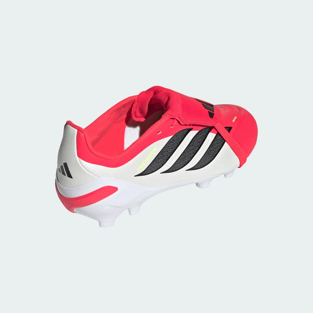 2026 New Arrival adidas Predator League Fold-Over Tongue FG Firm Ground Youth Soccer Cleats - Lucid Red/Black wholesalehk.shop