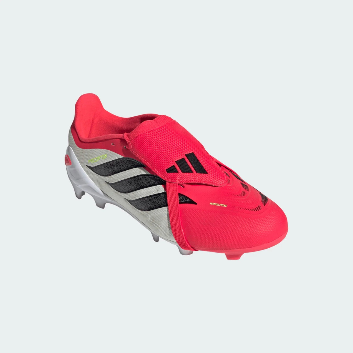 2026 New Arrival adidas Predator League Fold-Over Tongue FG Firm Ground Youth Soccer Cleats - Lucid Red/Black wholesalehk.shop