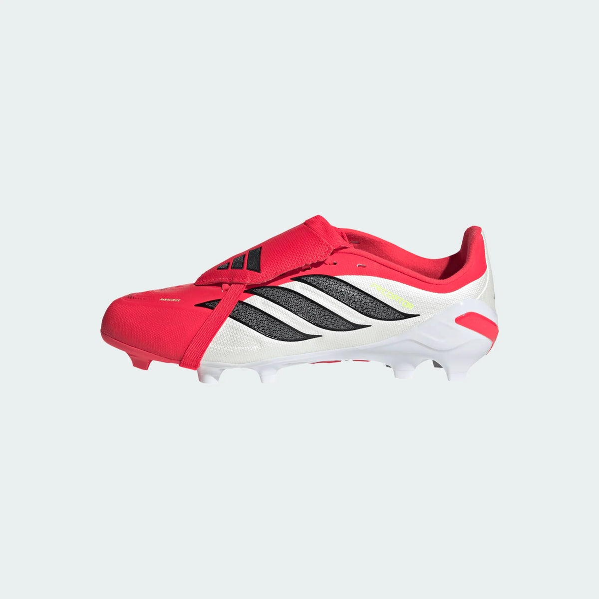 2026 New Arrival adidas Predator League Fold-Over Tongue FG Firm Ground Youth Soccer Cleats - Lucid Red/Black wholesalehk.shop