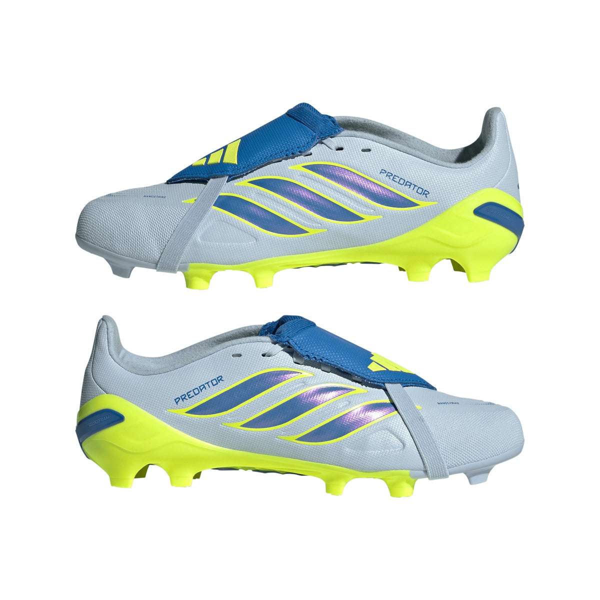 2026 New Arrival adidas Predator League Fold-Over Tongue FG Firm Ground Youth Soccer Cleats - Sky/Blue/Yellow wholesalehk.shop