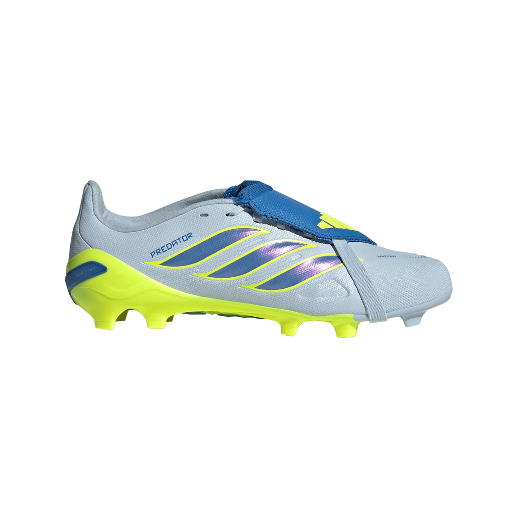 2026 New Arrival adidas Predator League Fold-Over Tongue FG Firm Ground Youth Soccer Cleats - Sky/Blue/Yellow wholesalehk.shop