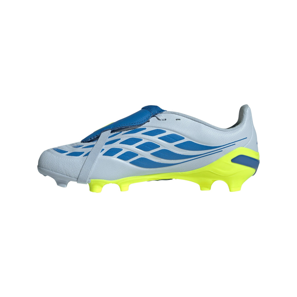 2026 New Arrival adidas Predator League Fold-Over Tongue FG Firm Ground Youth Soccer Cleats - Sky/Blue/Yellow wholesalehk.shop
