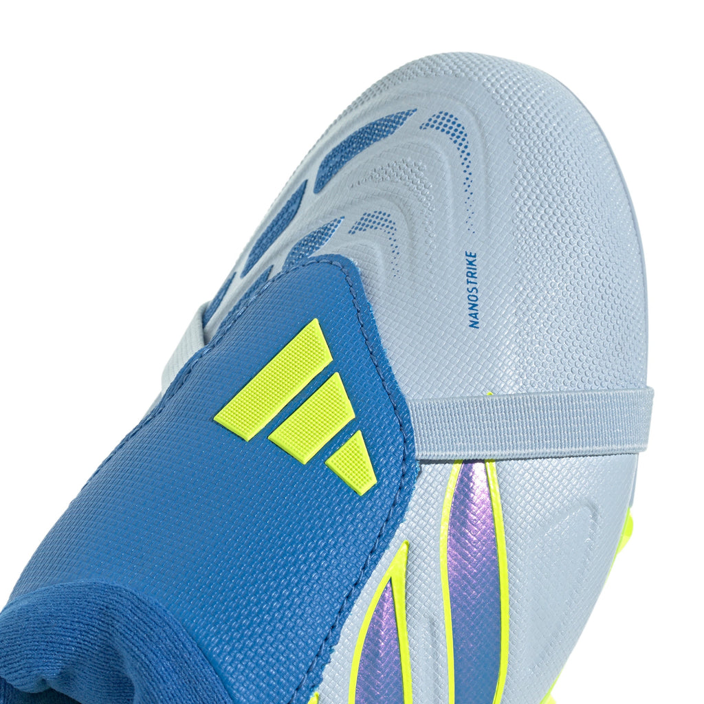 2026 New Arrival adidas Predator League Fold-Over Tongue FG Firm Ground Youth Soccer Cleats - Sky/Blue/Yellow wholesalehk.shop