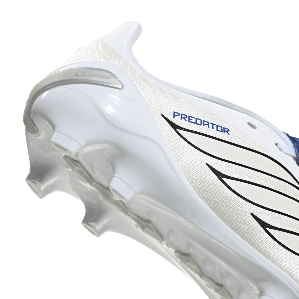2026 New Arrival adidas Predator League Fold-Over Tongue FG Firm Ground Youth Soccer Cleats - White/Zero Metallic/Blue wholesalehk.shop