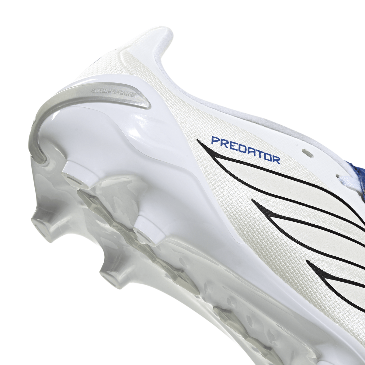 2026 New Arrival adidas Predator League Fold-Over Tongue FG Firm Ground Youth Soccer Cleats - White/Zero Metallic/Blue wholesalehk.shop