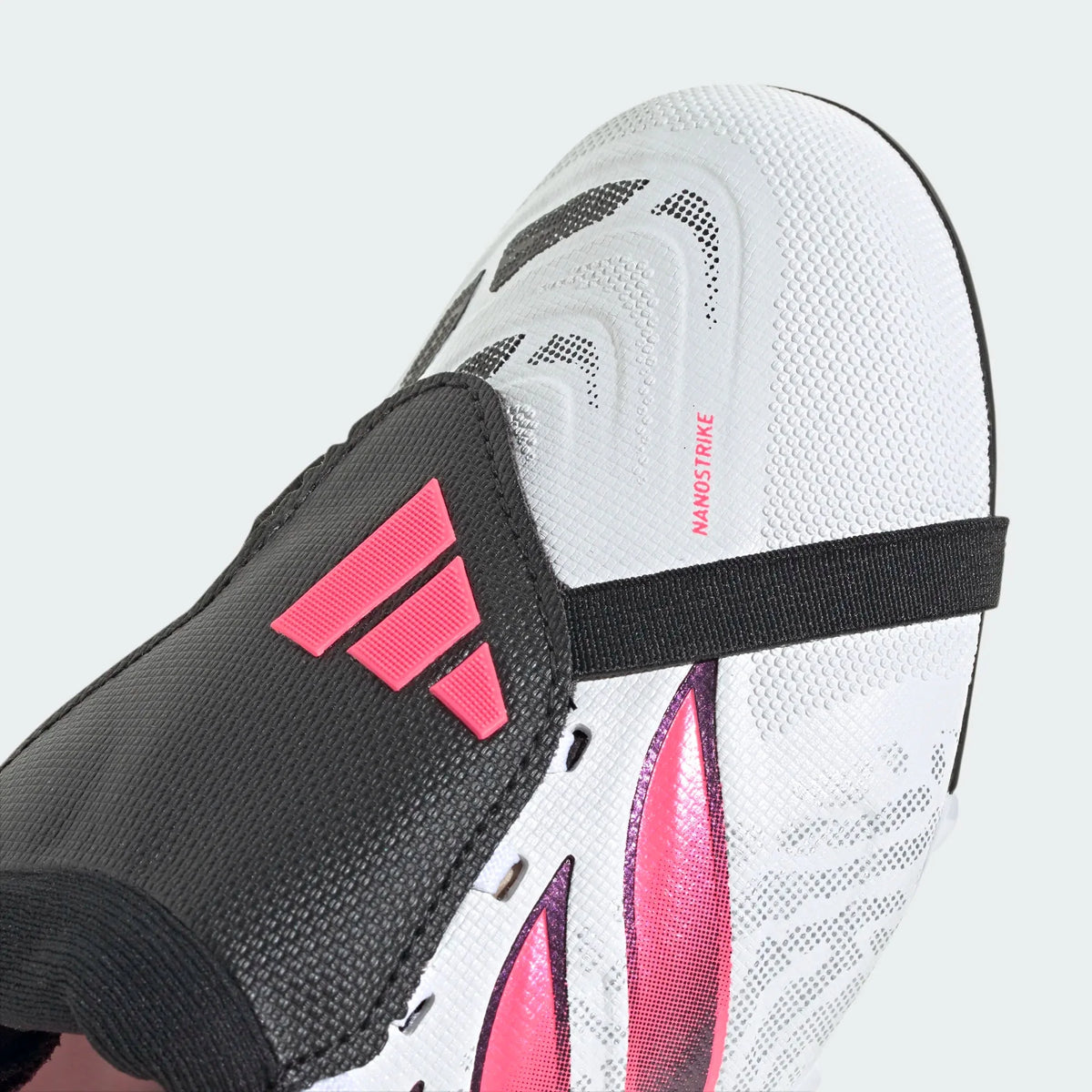 2026 New Arrival adidas Predator League Fold-Over Tongue Firm Ground Youth Soccer Cleats - White/Solar Turbo/Black wholesalehk.shop