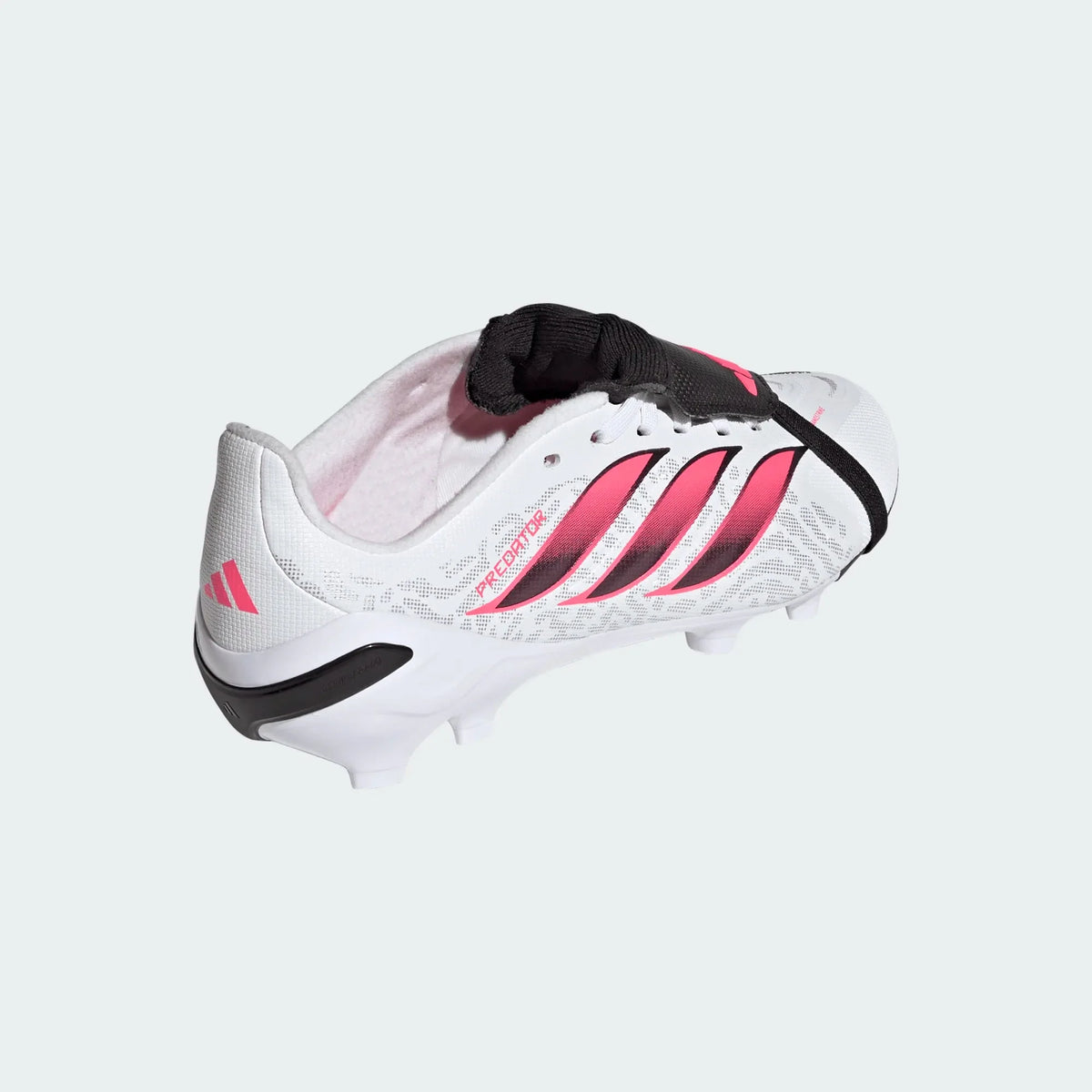 2026 New Arrival adidas Predator League Fold-Over Tongue Firm Ground Youth Soccer Cleats - White/Solar Turbo/Black wholesalehk.shop