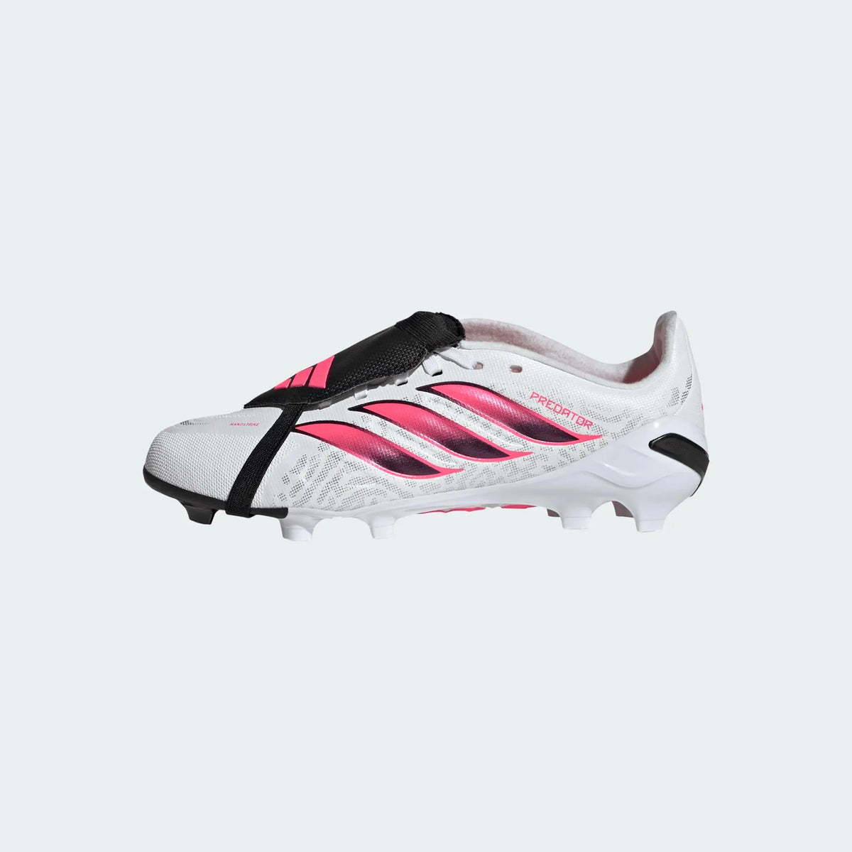 2026 New Arrival adidas Predator League Fold-Over Tongue Firm Ground Youth Soccer Cleats - White/Solar Turbo/Black wholesalehk.shop