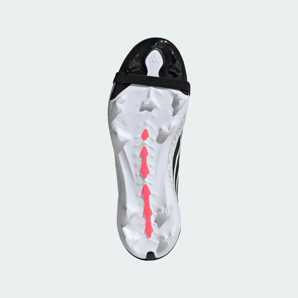 2026 New Arrival adidas Predator League Fold-Over Tongue Firm Ground Youth Soccer Cleats - White/Solar Turbo/Black wholesalehk.shop