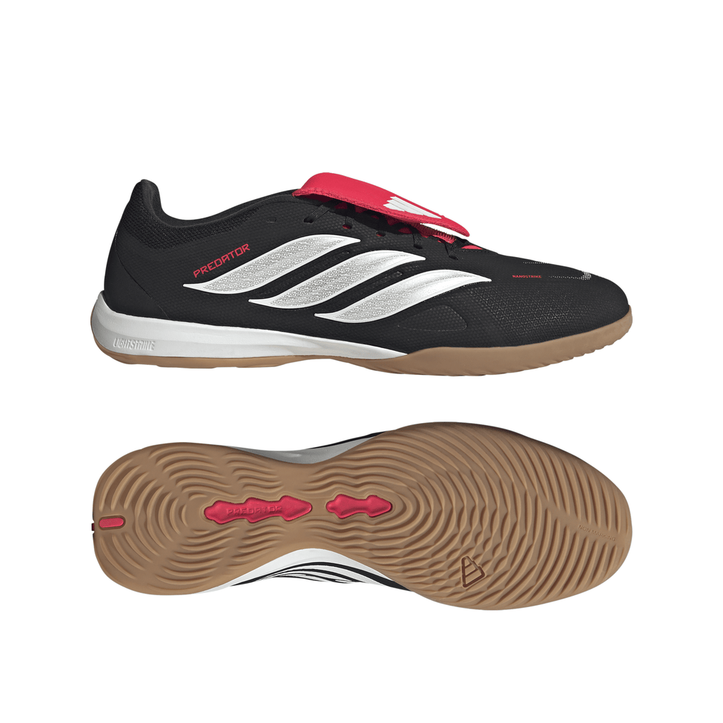 2026 New Arrival adidas Predator League Fold-Over Tongue IN Indoor Men´s Soccer Shoes - Black/White wholesalehk.shop