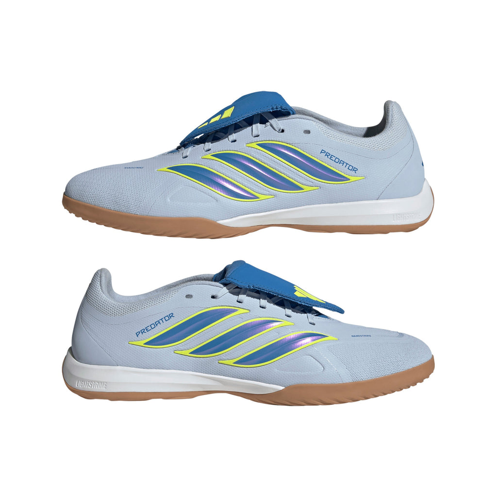 2026 New Arrival adidas Predator League Fold-Over Tongue IN Indoor Men's Soccer Shoes - Sky/Blue/Yellow wholesalehk.shop