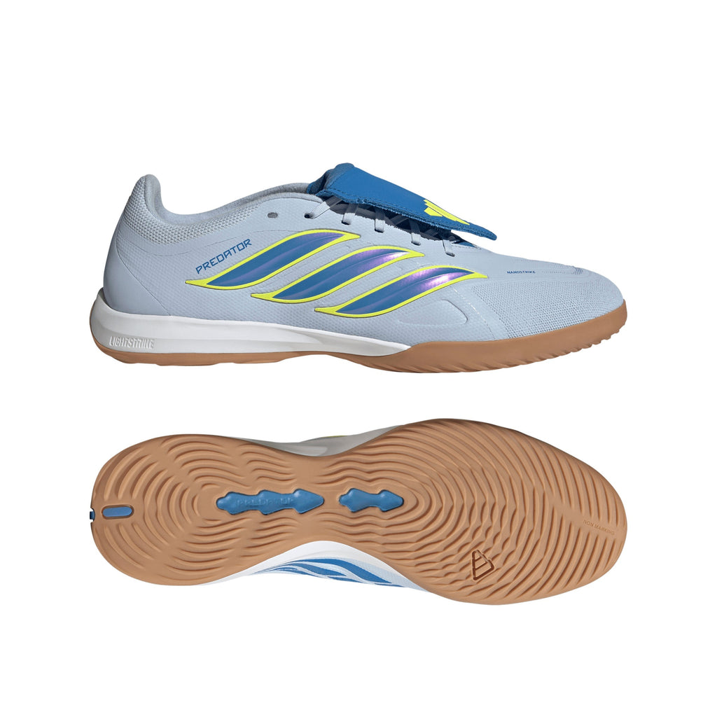 2026 New Arrival adidas Predator League Fold-Over Tongue IN Indoor Men's Soccer Shoes - Sky/Blue/Yellow wholesalehk.shop