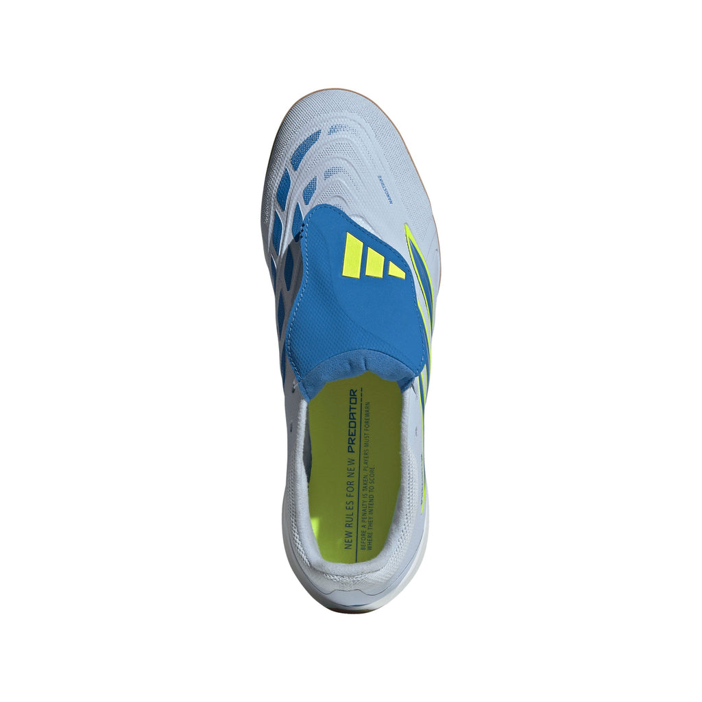 2026 New Arrival adidas Predator League Fold-Over Tongue IN Indoor Men's Soccer Shoes - Sky/Blue/Yellow wholesalehk.shop