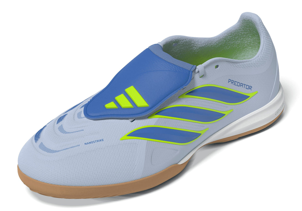 2026 New Arrival adidas Predator League Fold-Over Tongue IN Indoor Men's Soccer Shoes - Sky/Blue/Yellow wholesalehk.shop