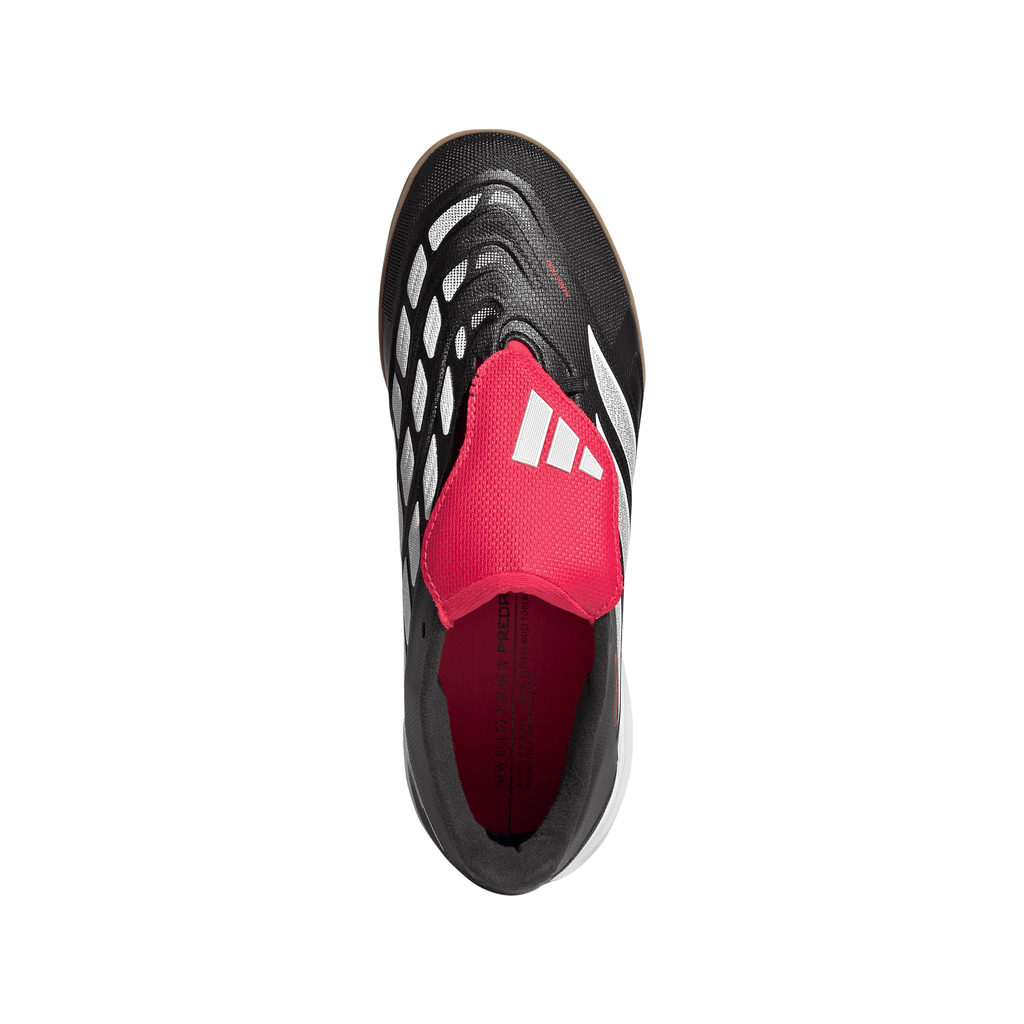 2026 New Arrival adidas Predator League Fold-Over Tongue IN Indoor Youth Soccer Shoes - Black/White wholesalehk.shop