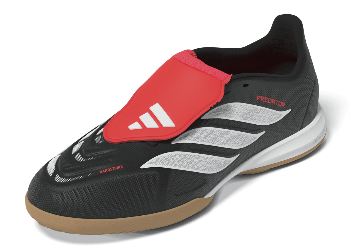2026 New Arrival adidas Predator League Fold-Over Tongue IN Indoor Youth Soccer Shoes - Black/White wholesalehk.shop