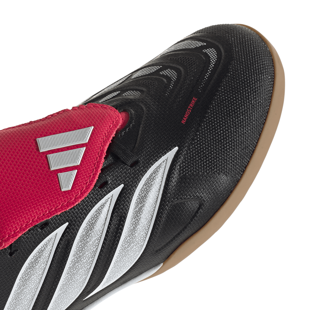 2026 New Arrival adidas Predator League Fold-Over Tongue IN Indoor Youth Soccer Shoes - Black/White wholesalehk.shop