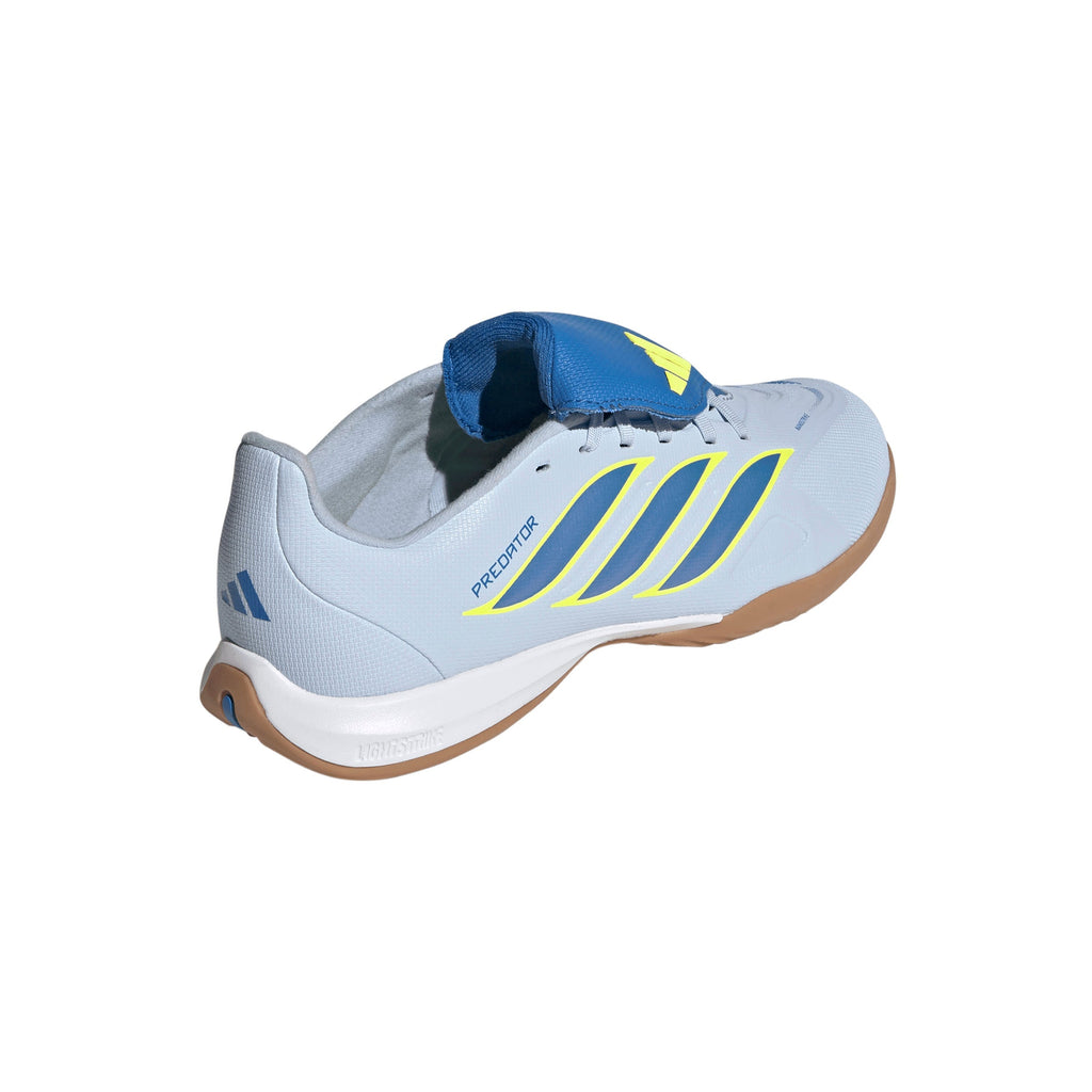 2026 New Arrival adidas Predator League Fold-Over Tongue IN Indoor Youth Soccer Shoes - Sky/Blue/Yellow wholesalehk.shop