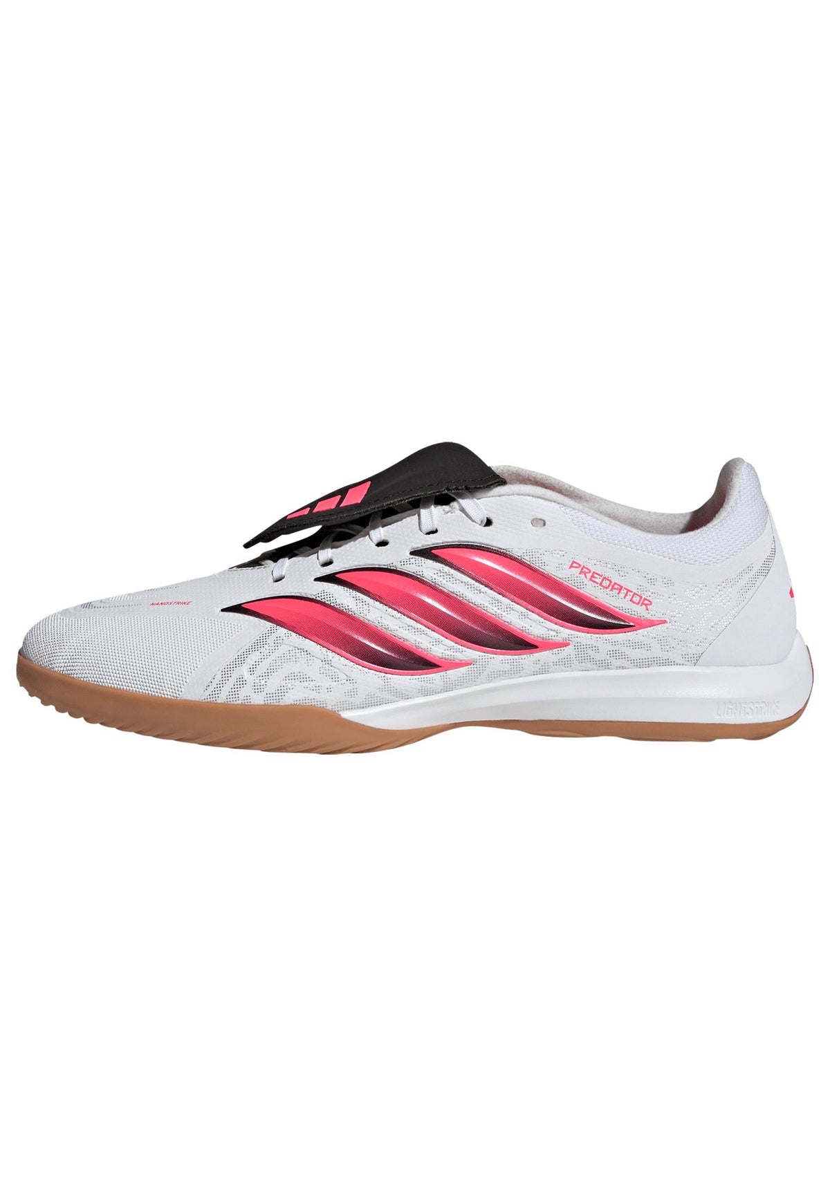 2026 New Arrival adidas Predator League Fold-Over Tongue Indoor Men's Soccer Shoes - White/Solar Turbo/Black wholesalehk.shop