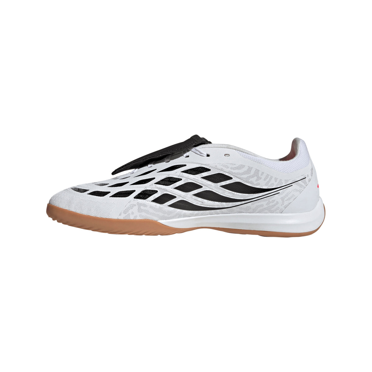 2026 New Arrival adidas Predator League Fold-Over Tongue Indoor Men's Soccer Shoes - White/Solar Turbo/Black wholesalehk.shop