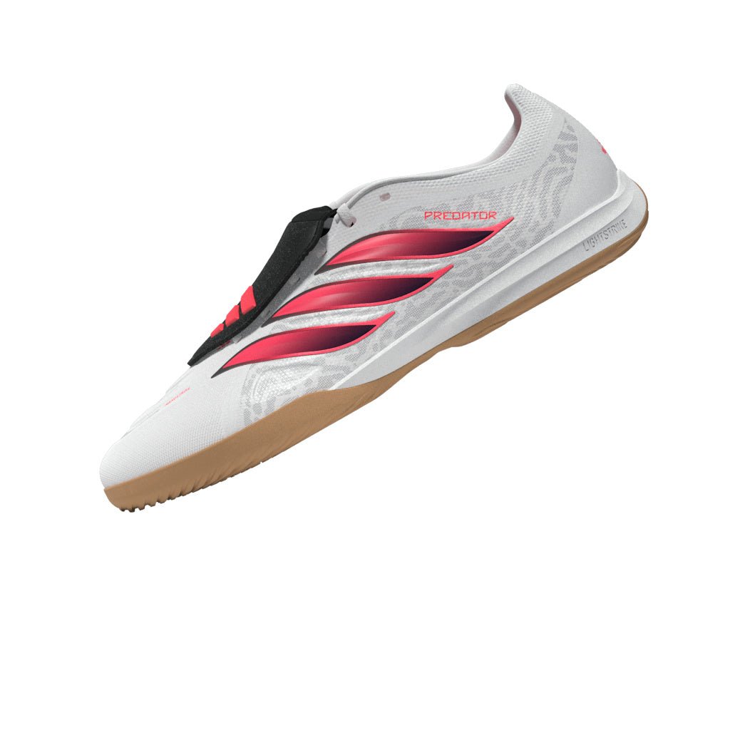 2026 New Arrival adidas Predator League Fold-Over Tongue Indoor Men's Soccer Shoes - White/Solar Turbo/Black wholesalehk.shop