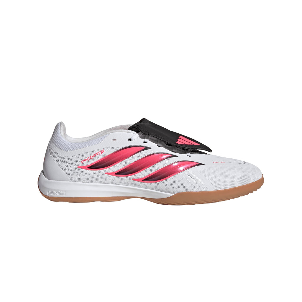 2026 New Arrival adidas Predator League Fold-Over Tongue Indoor Men's Soccer Shoes - White/Solar Turbo/Black wholesalehk.shop