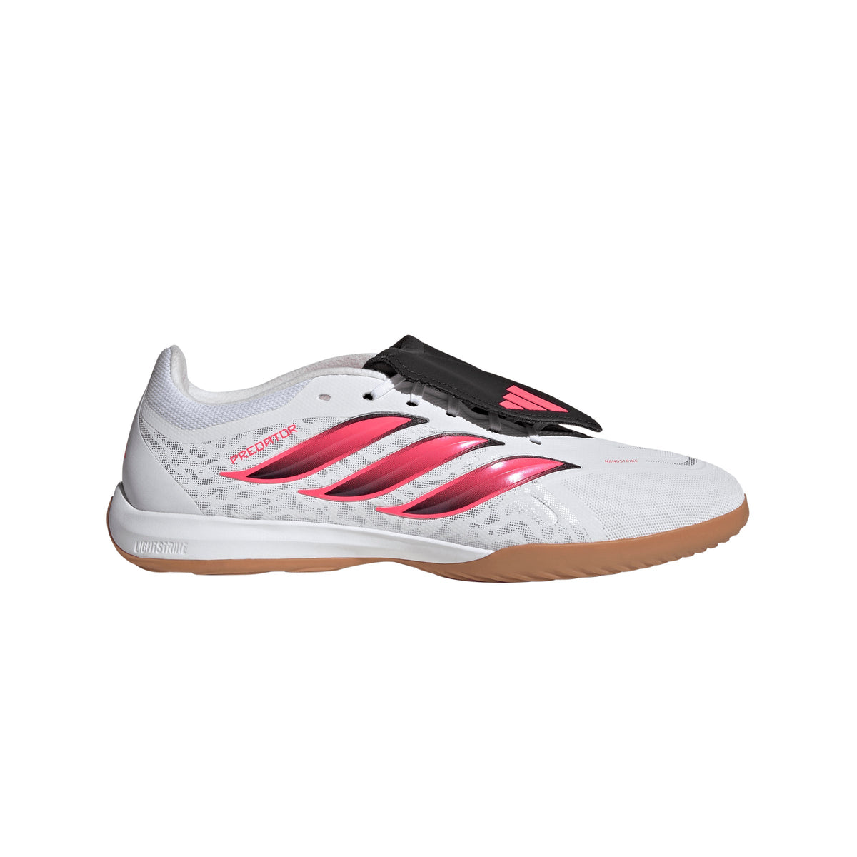 2026 New Arrival adidas Predator League Fold-Over Tongue Indoor Men's Soccer Shoes - White/Solar Turbo/Black wholesalehk.shop