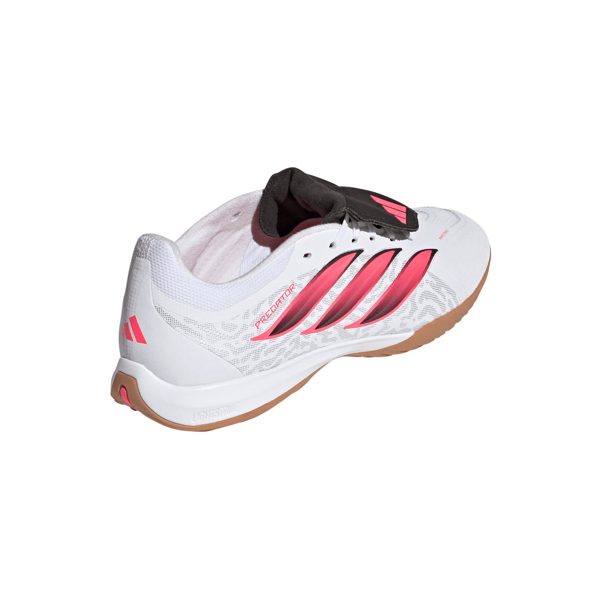 2026 New Arrival adidas Predator League Fold-Over Tongue Indoor Men's Soccer Shoes - White/Solar Turbo/Black wholesalehk.shop