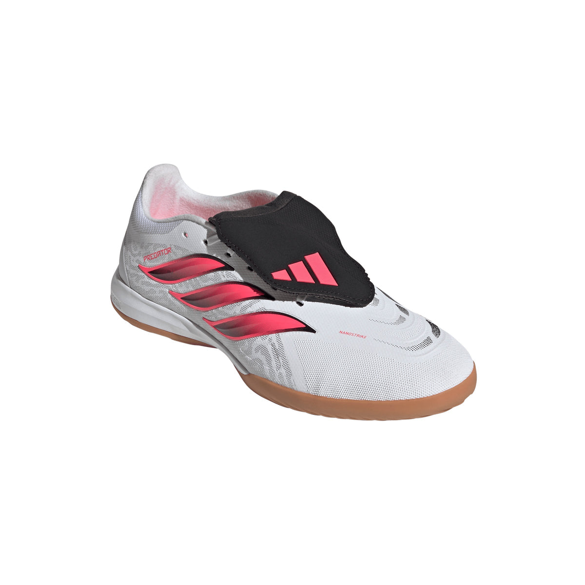 2026 New Arrival adidas Predator League Fold-Over Tongue Indoor Men's Soccer Shoes - White/Solar Turbo/Black wholesalehk.shop