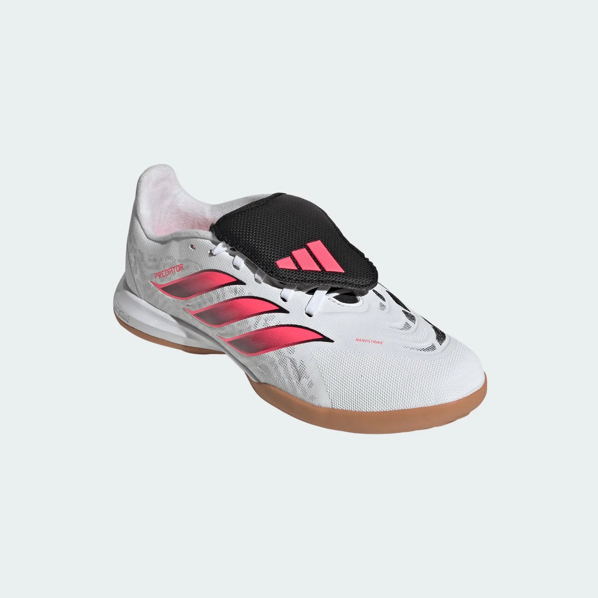 2026 New Arrival adidas Predator League Fold-Over Tongue Indoor Youth Soccer Shoes - White/Solar Turbo/Black wholesalehk.shop