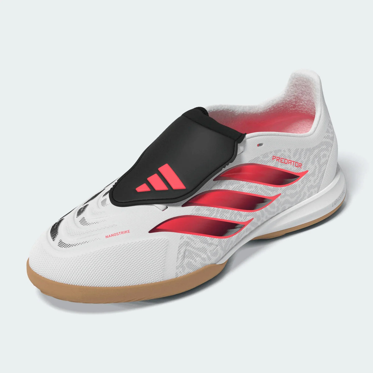 2026 New Arrival adidas Predator League Fold-Over Tongue Indoor Youth Soccer Shoes - White/Solar Turbo/Black wholesalehk.shop