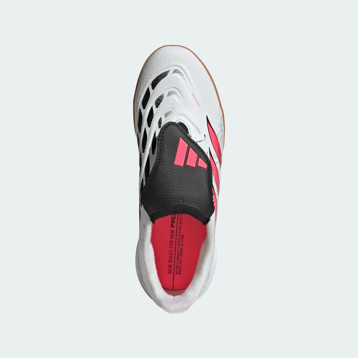 2026 New Arrival adidas Predator League Fold-Over Tongue Indoor Youth Soccer Shoes - White/Solar Turbo/Black wholesalehk.shop