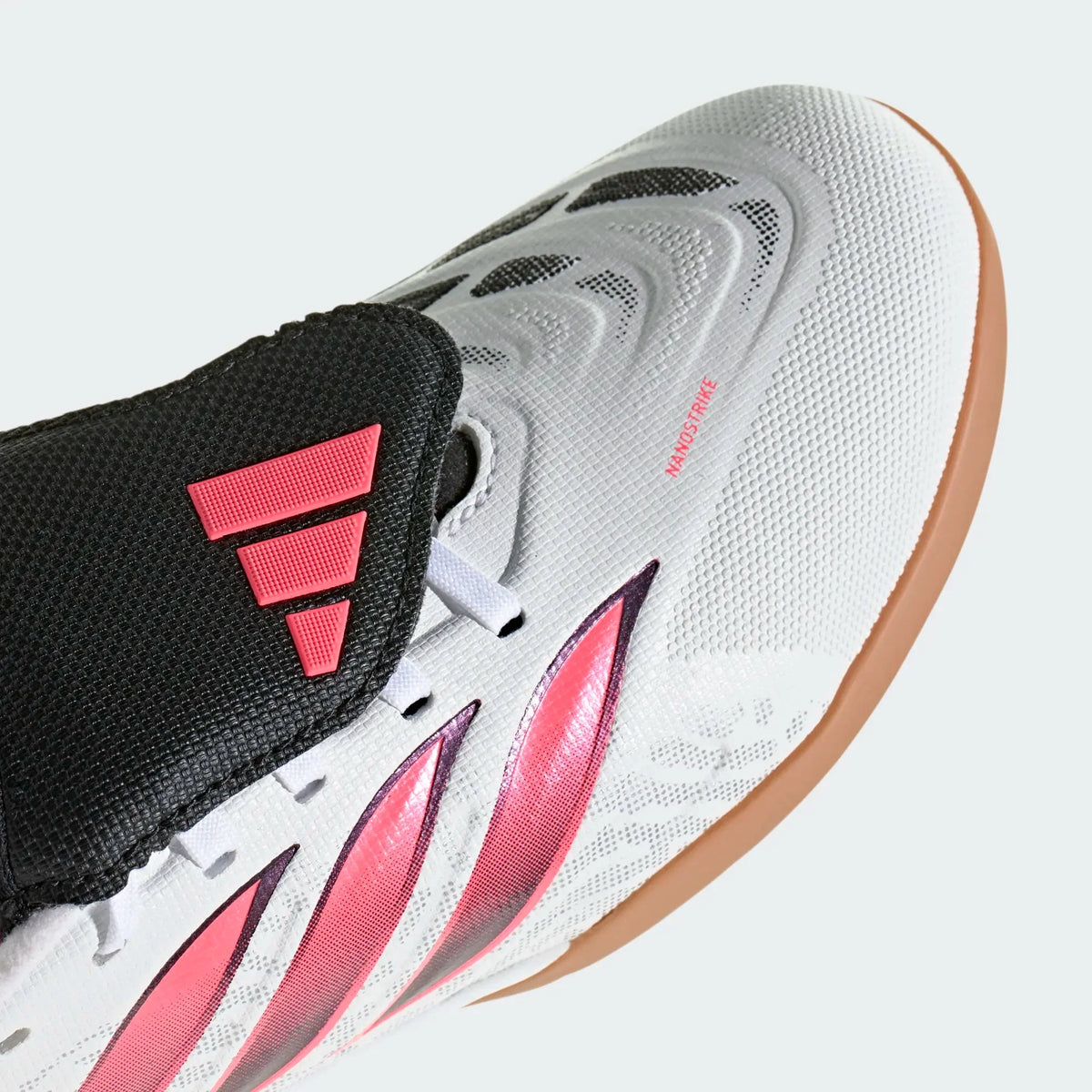 2026 New Arrival adidas Predator League Fold-Over Tongue Indoor Youth Soccer Shoes - White/Solar Turbo/Black wholesalehk.shop