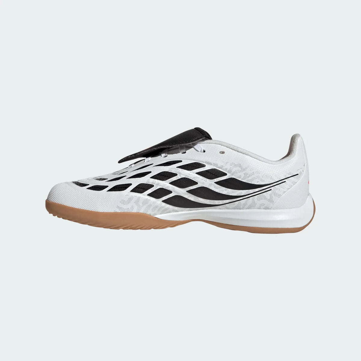 2026 New Arrival adidas Predator League Fold-Over Tongue Indoor Youth Soccer Shoes - White/Solar Turbo/Black wholesalehk.shop