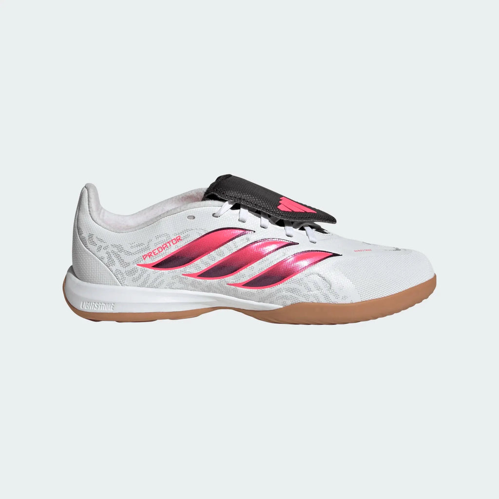 2026 New Arrival adidas Predator League Fold-Over Tongue Indoor Youth Soccer Shoes - White/Solar Turbo/Black wholesalehk.shop