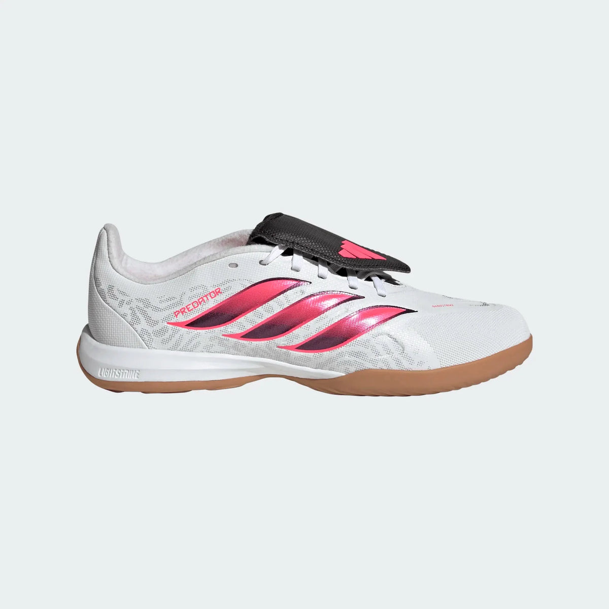 2026 New Arrival adidas Predator League Fold-Over Tongue Indoor Youth Soccer Shoes - White/Solar Turbo/Black wholesalehk.shop