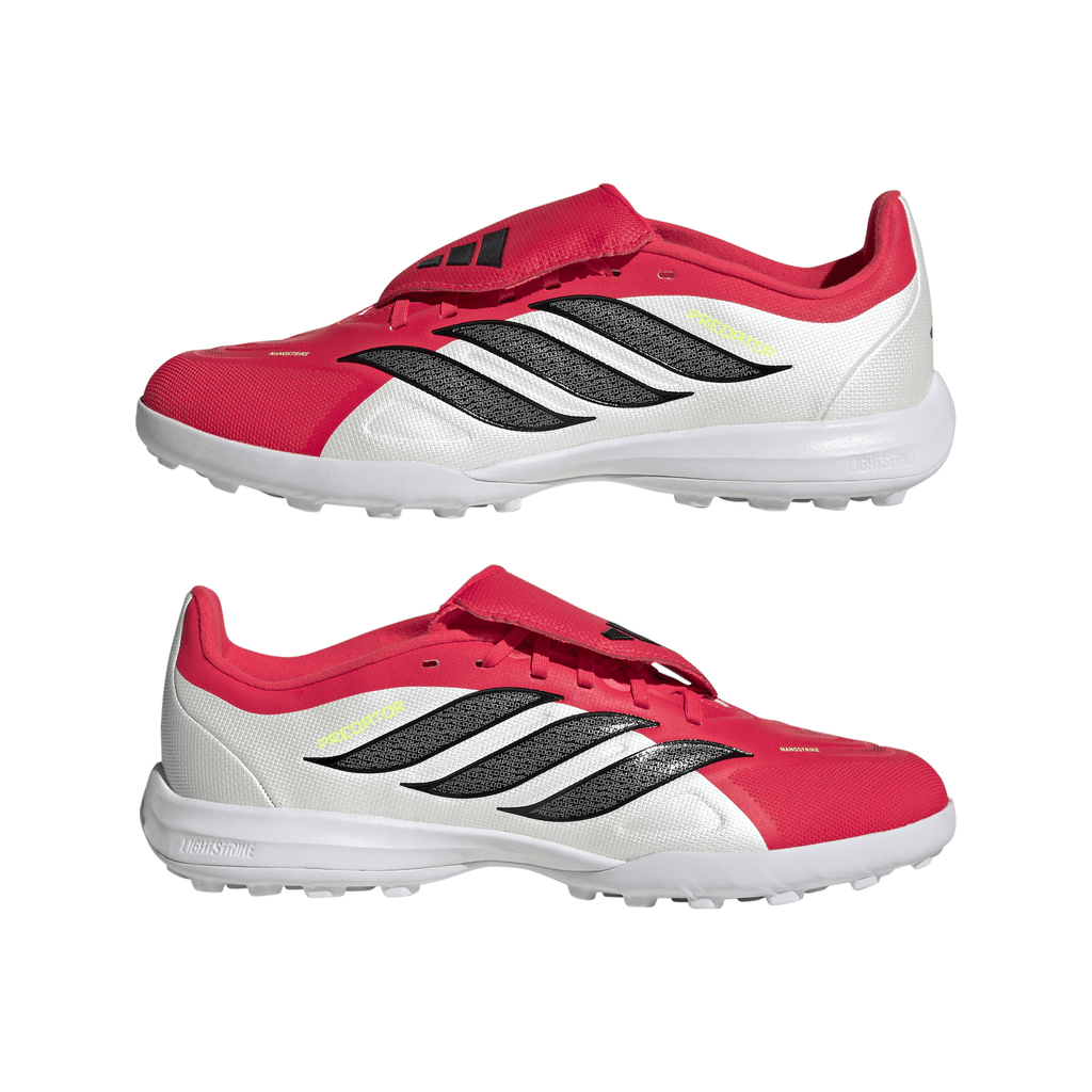 2026 New Arrival adidas Predator League Fold-Over Tongue TF Turf Youth Soccer Cleats - Red/Black/White wholesalehk.shop