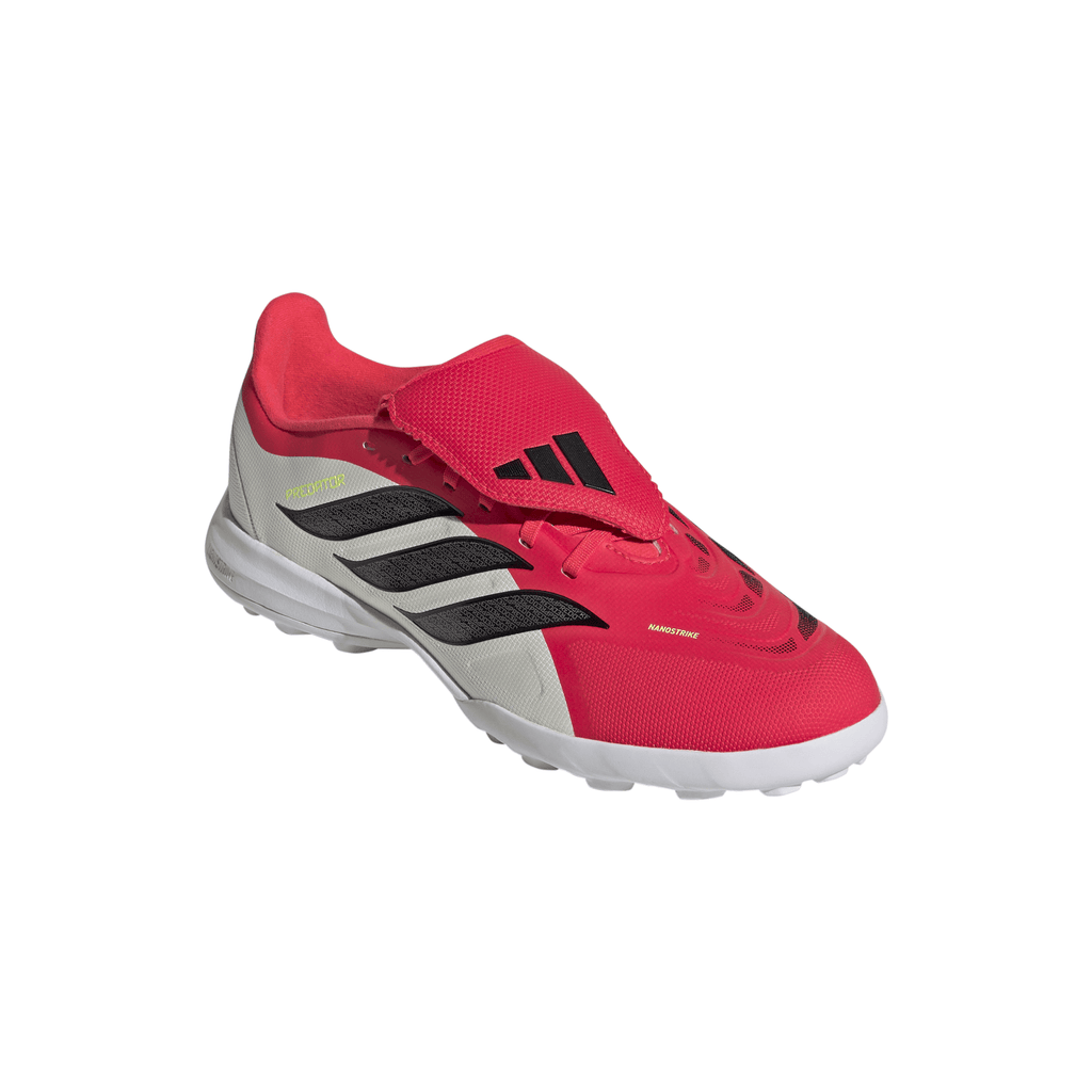 2026 New Arrival adidas Predator League Fold-Over Tongue TF Turf Youth Soccer Cleats - Red/Black/White wholesalehk.shop