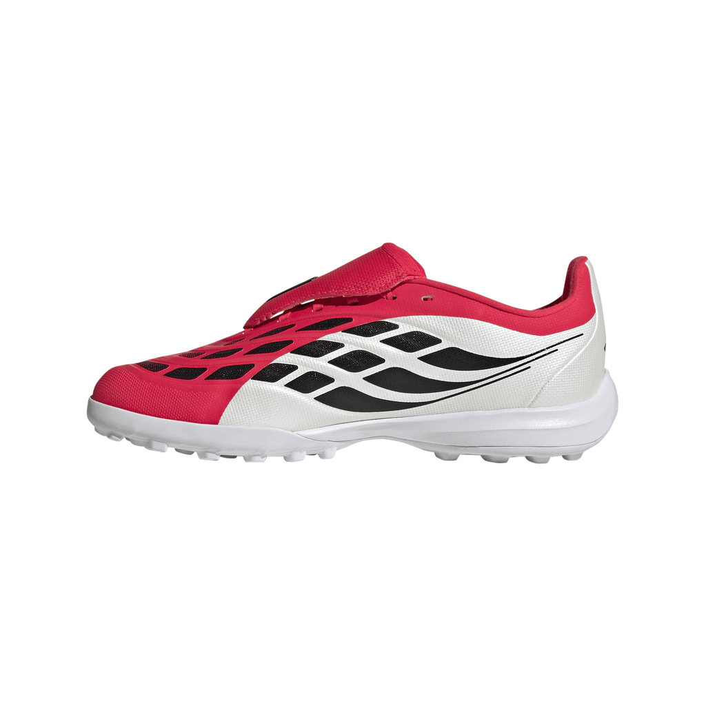 2026 New Arrival adidas Predator League Fold-Over Tongue TF Turf Youth Soccer Cleats - Red/Black/White wholesalehk.shop