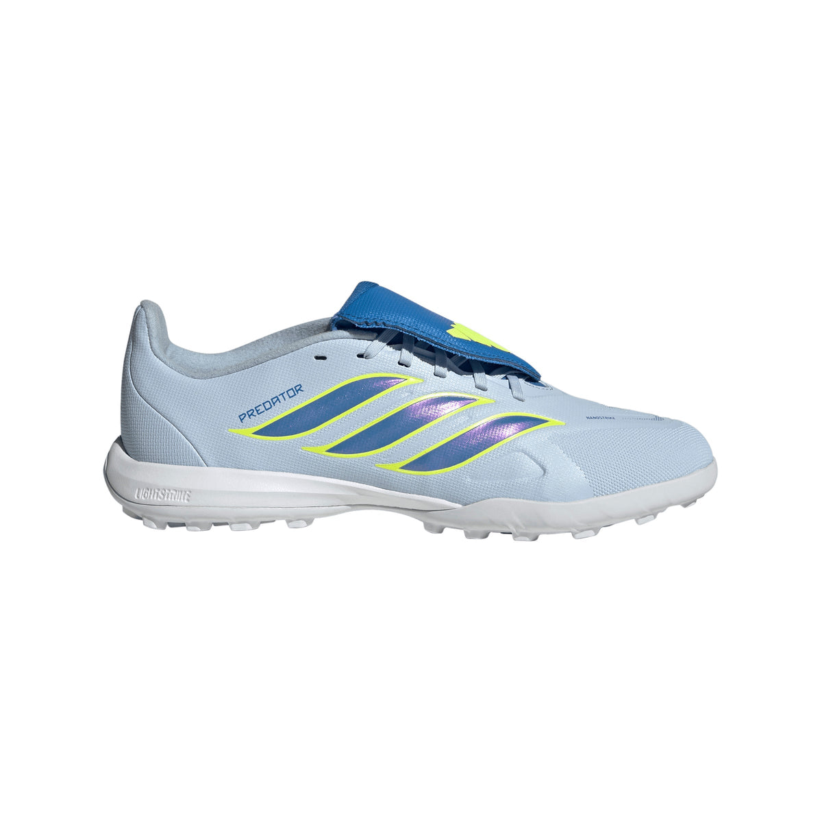 2026 New Arrival adidas Predator League Fold-Over Tongue TF Turf Youth Soccer Cleats -Sky/Blue/Yellow wholesalehk.shop