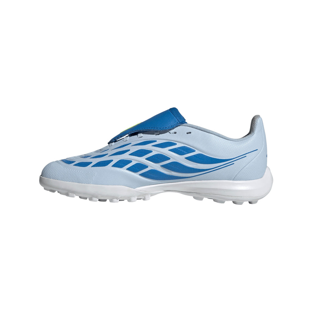 2026 New Arrival adidas Predator League Fold-Over Tongue TF Turf Youth Soccer Cleats -Sky/Blue/Yellow wholesalehk.shop