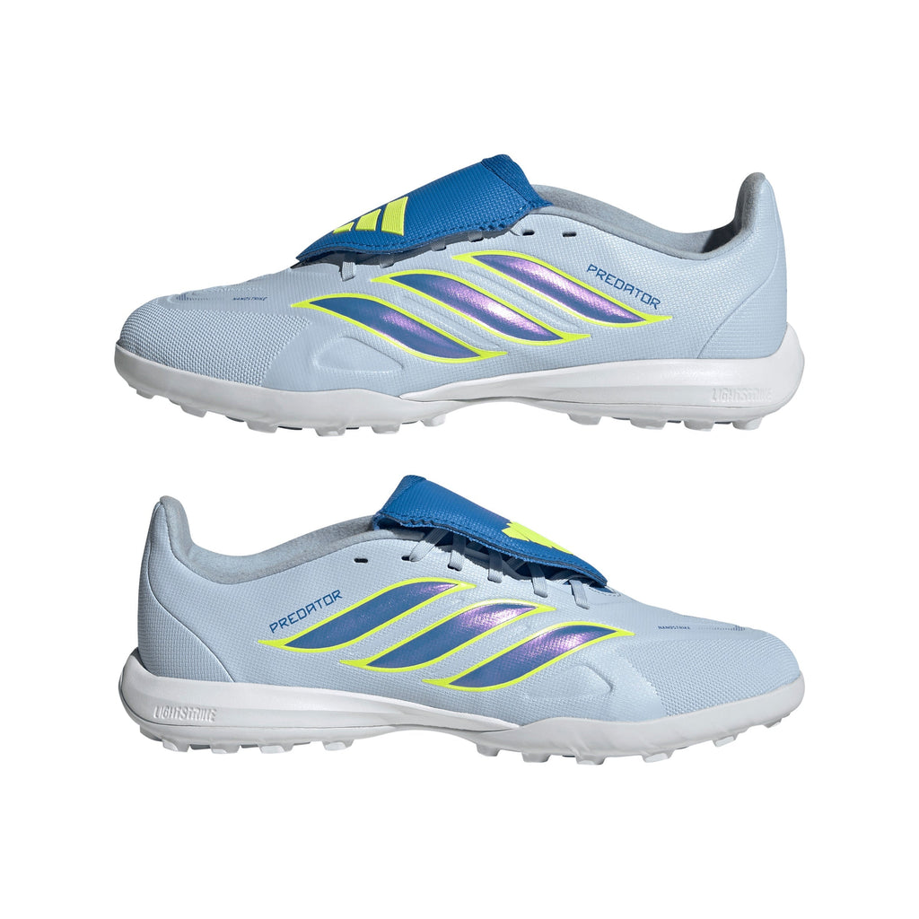 2026 New Arrival adidas Predator League Fold-Over Tongue TF Turf Youth Soccer Cleats -Sky/Blue/Yellow wholesalehk.shop