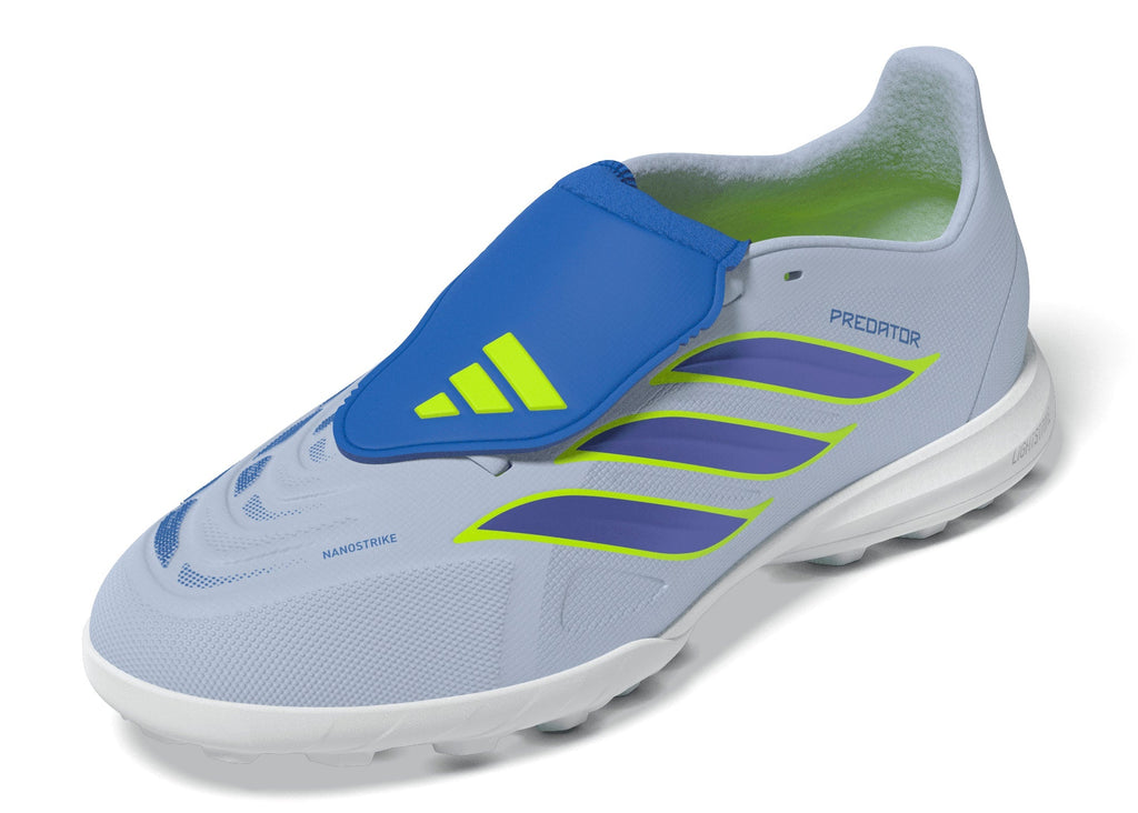 2026 New Arrival adidas Predator League Fold-Over Tongue TF Turf Youth Soccer Cleats -Sky/Blue/Yellow wholesalehk.shop