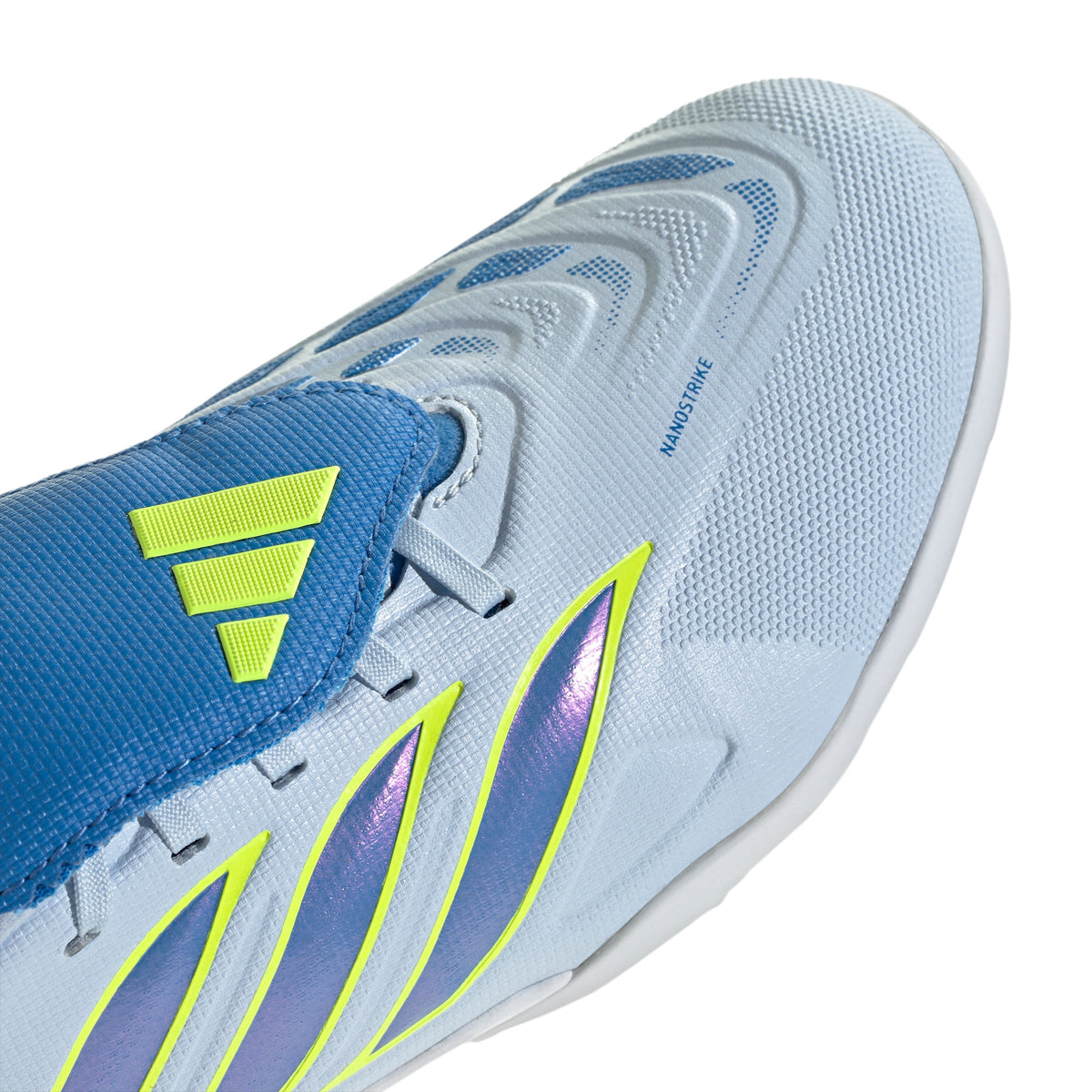 2026 New Arrival adidas Predator League Fold-Over Tongue TF Turf Youth Soccer Cleats -Sky/Blue/Yellow wholesalehk.shop