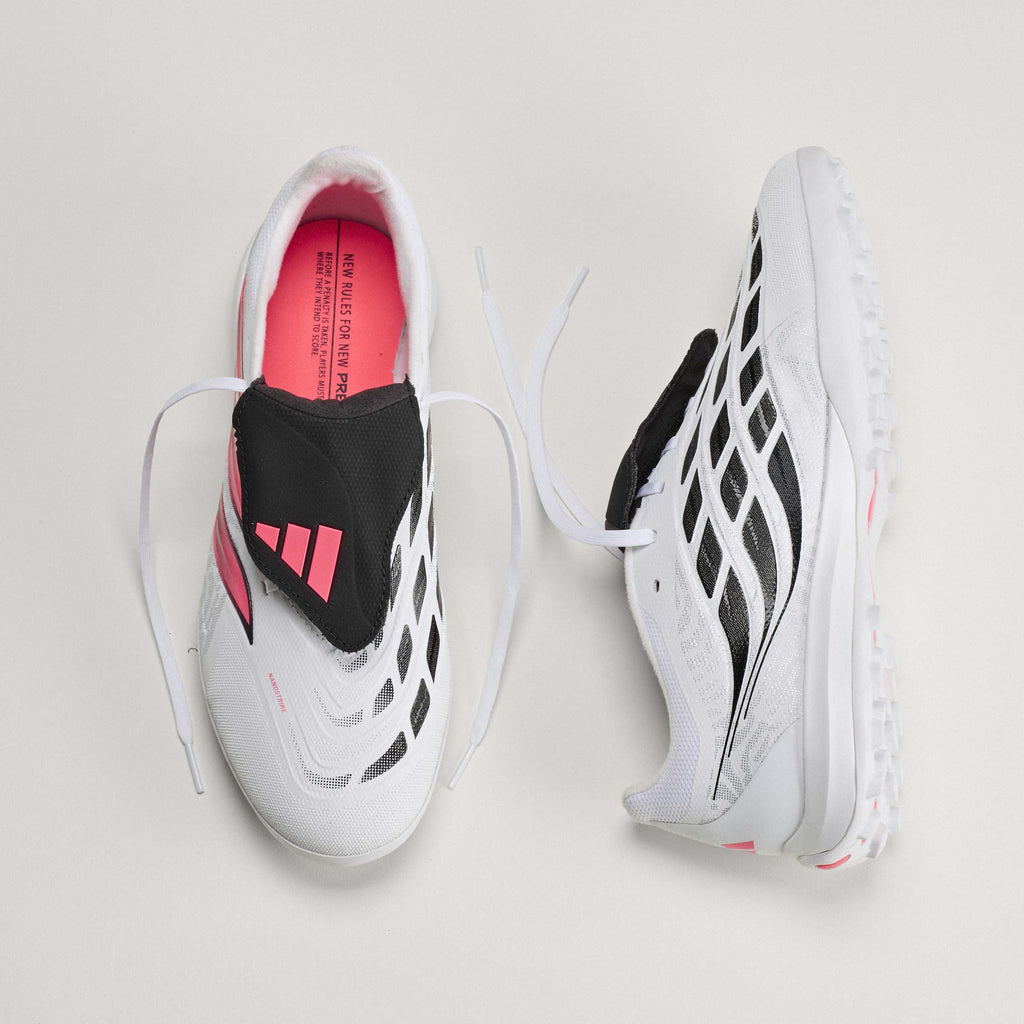2026 New Arrival adidas Predator League Fold-Over Tongue Turf Men's Soccer Cleats - White/Black wholesalehk.shop