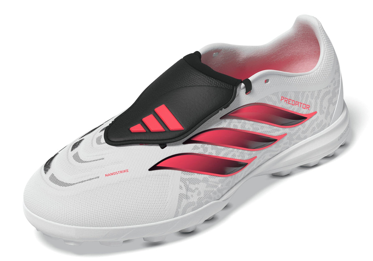 2026 New Arrival adidas Predator League Fold-Over Tongue Turf Men's Soccer Cleats - White/Black wholesalehk.shop