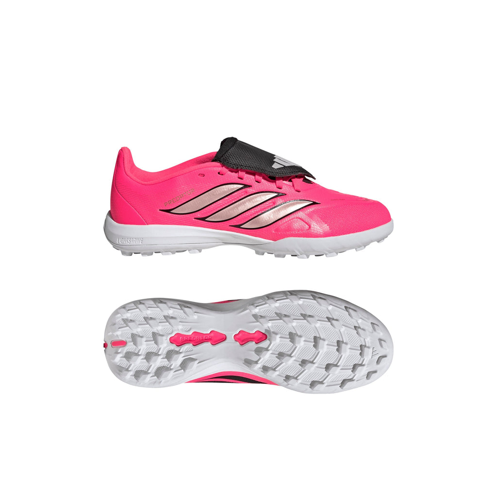 2026 New Arrival adidas Predator League Fold-Over Tongue Turf Youth Soccer Cleats -Turquesa wholesalehk.shop