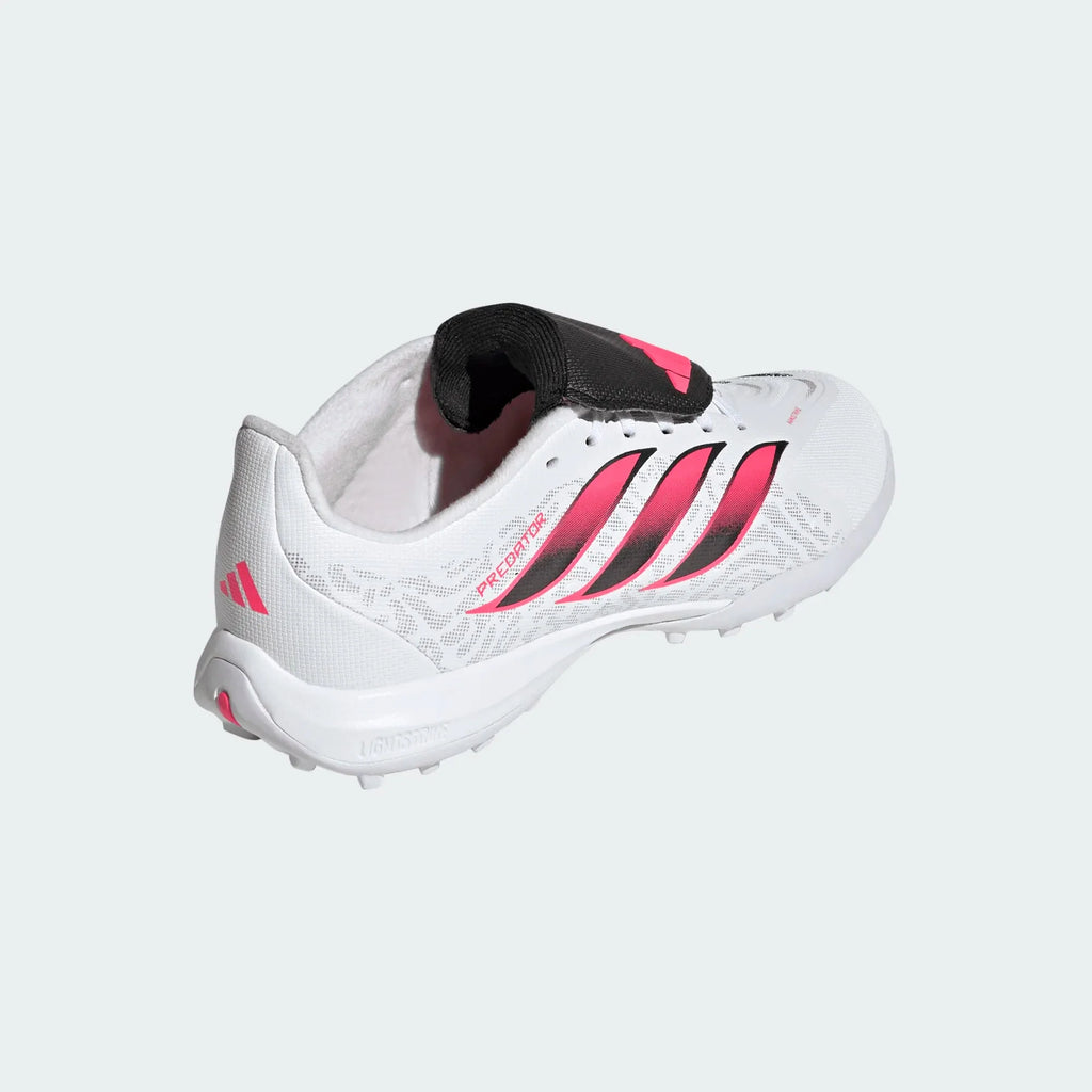 2026 New Arrival adidas Predator League Fold- Over Tongue Turf Youth Soccer Cleats - White/Solar Turbo/Black wholesalehk.shop