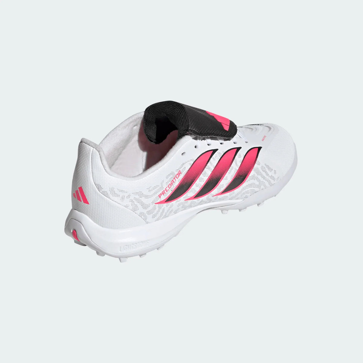 2026 New Arrival adidas Predator League Fold- Over Tongue Turf Youth Soccer Cleats - White/Solar Turbo/Black wholesalehk.shop