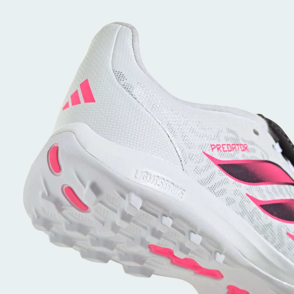2026 New Arrival adidas Predator League Fold- Over Tongue Turf Youth Soccer Cleats - White/Solar Turbo/Black wholesalehk.shop